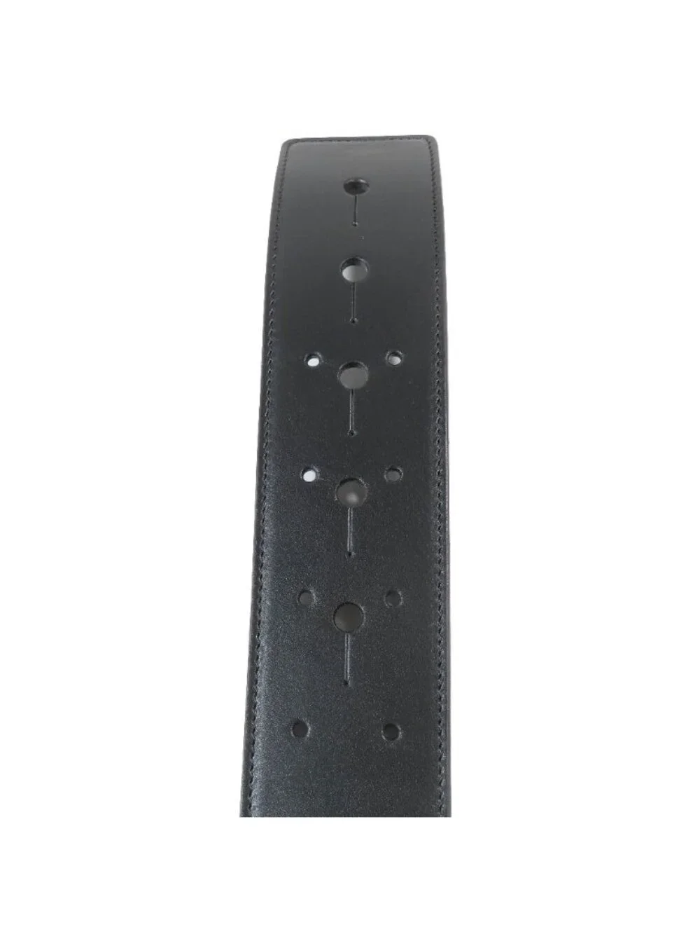 Dior Flower Motif Floral Pattern Decoration Leather Belt Black Gold